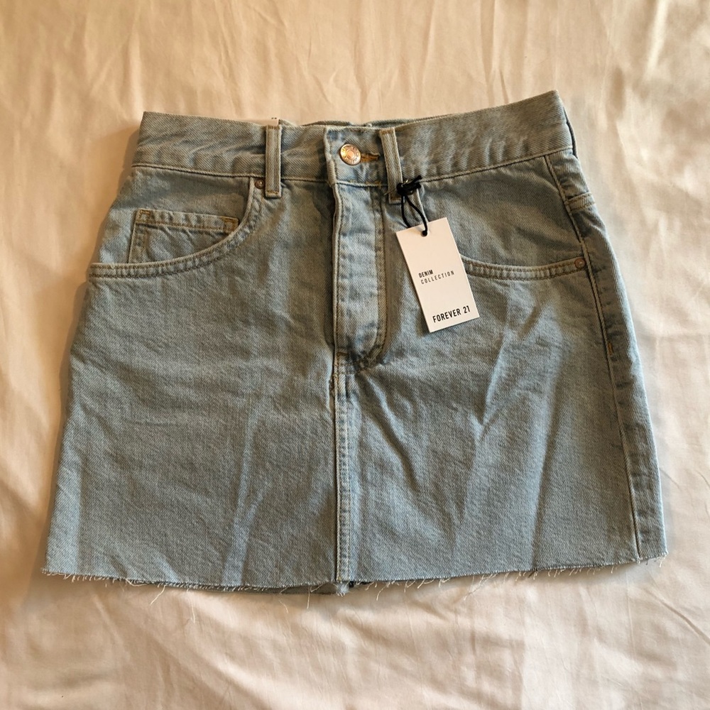 Denim mini skirt